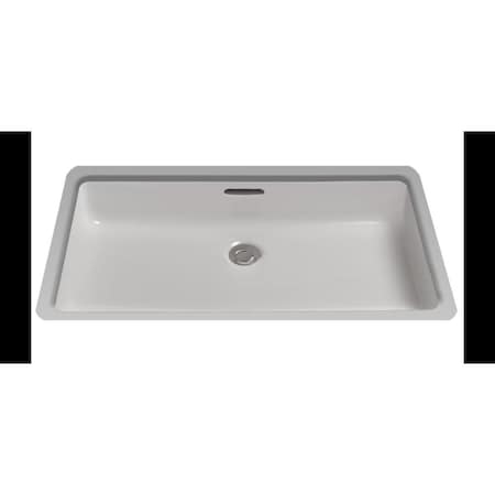 Procomfort LT191G-01 0.5 x 12-0.37 Undermount Vitreous China Bathroom Sink, Cotton White PR314075